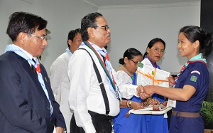 The Governor of Arunachal Pradesh Shri JP Rajkhowa with  the Bharat Scouts and Guides Movement in the State, gave away the Rajya Puraskar Award in the 17th Rajya Puraskar Ceremony at Banquet Hall, Itanagar on 15th June 2016.